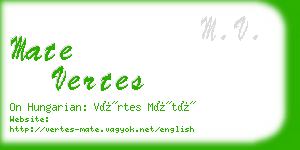 mate vertes business card